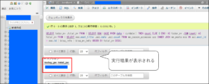 SQL実行結果の確認